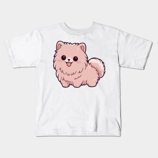 Cute Pomeranian Waiting Kids T-Shirt